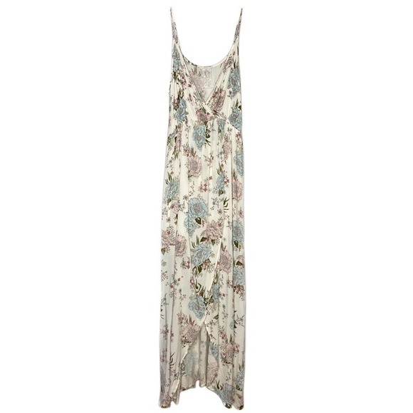 SADIE & Sage Romantic Floral High Split Maxi Dress Size Large - Picture 2 of 6
